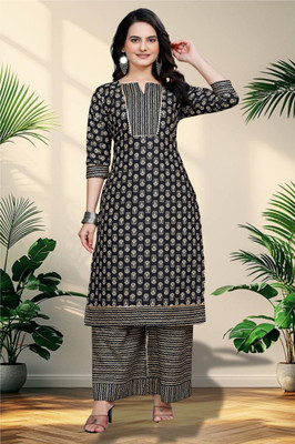 HIALTO Women Kurta Palazzo Set