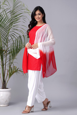 R.K.ENTERPRISES Solid Kurta, Patiala & Dupatta Set