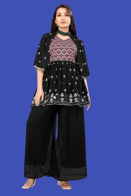 PARROT ENTERPRISE Women Crop Top Sharara Set