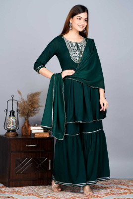Shyam Creation Women Kurta Sharara Dupatta Set