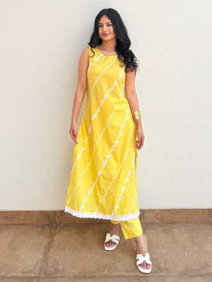 Janasya Women Kurta Pant Set