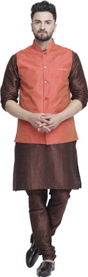 B BEN Men Kurta Pyjama Ethnic Jacket Set