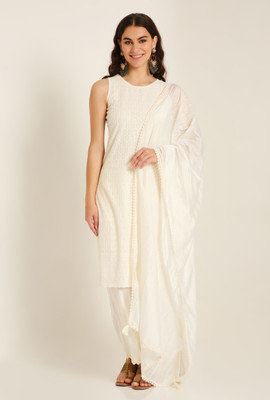 SHOPPING QUEEN Women Kurta Palazzo Dupatta Set