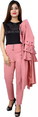 PERFECTPIVOT Women Ethnic Top Pant Ethnic Jacket Set