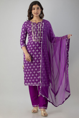 Jaipuri Stuff Women Kurta Pant Dupatta Set