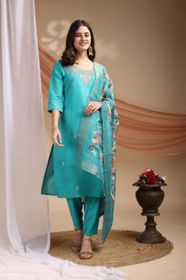OMICRON FAB Women Kurta Pant Dupatta Set