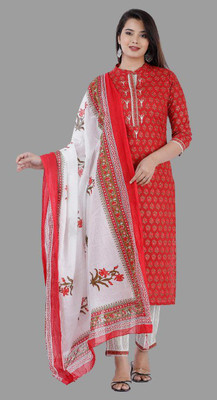 vttextile Women Kurta Pant Dupatta Set