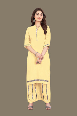Hangerdesginer Women Kurta Palazzo Set