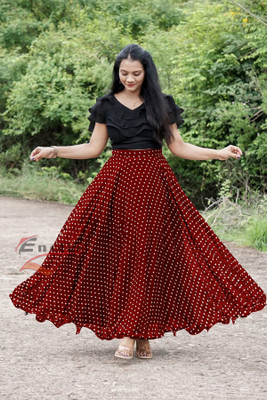 ENCLIQ Women Ethnic Top Skirt Set