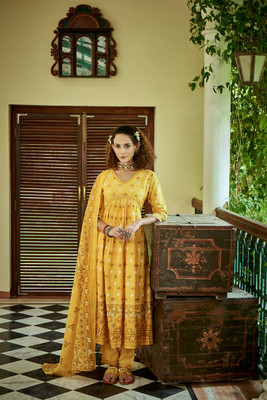 Sangria Women Kurta Pant Dupatta Set