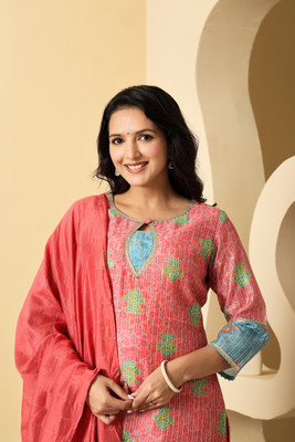 SUAAC Women Kurta Pant Dupatta Set