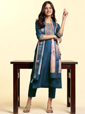 VidRiva CREATION Women Kurti Pant Dupatta Set