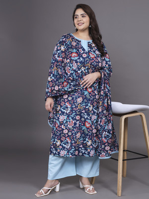 Tissu Women Kurta Palazzo Dupatta Set