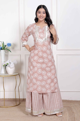 MIRAVAN Women Kurta Palazzo Set
