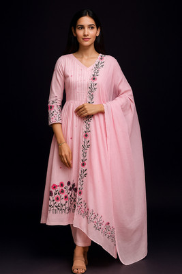 SpiceWardrobe Women Kurta Pant Dupatta Set