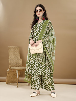 Tasrika Printed Kurta, Trouser/Pant & Dupatta Set