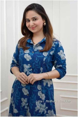 RHUAN ENTRPRISES Floral Print Kurta, Palazzo & Dupatta Set