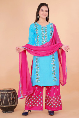 MATRACHAYA TEXTILE Women Kurta Palazzo Dupatta Set