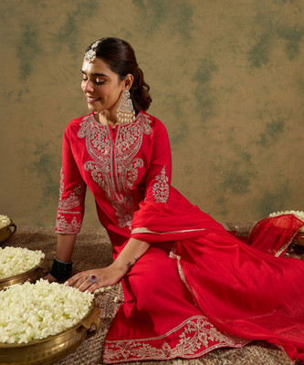 Indo Era Women Kurta Pant Dupatta Set