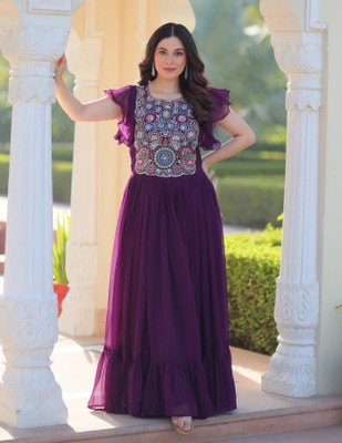Kedar Fab Anarkali Gown(Purple)