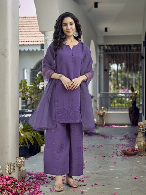 Tikhi Imli Women Kurta Palazzo Dupatta Set