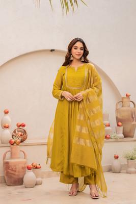 WOOMN Women Kurta Pant Attached Dupatta Set