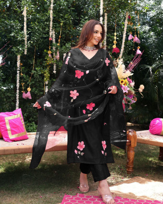 Tasrika Floral Print Kurta, Trouser/Pant & Dupatta Set