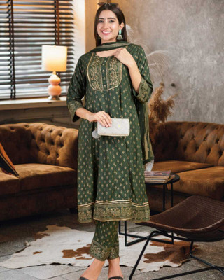 QUEENSFAB Women Kurta Pant Dupatta Set