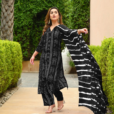 Tasrika Printed Kurta, Trouser/Pant & Dupatta Set