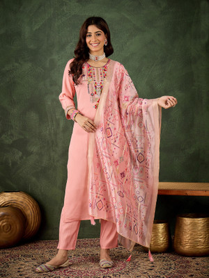 VredeVogel Embroidered Kurta, Trouser/Pant & Dupatta Set