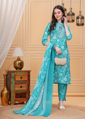 Fashion Point Self Design Kurta, Trouser/Pant & Dupatta Set
