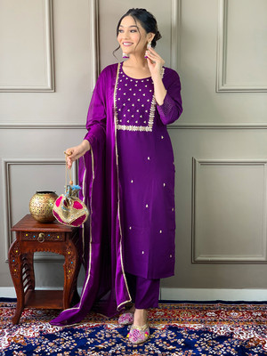 THE52 Women Kurti Pant Dupatta Set