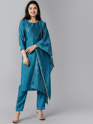 AHIKA Women Kurta Pant Dupatta Set