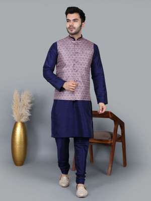 MAG Men Kurta Pyjama Ethnic Jacket Set