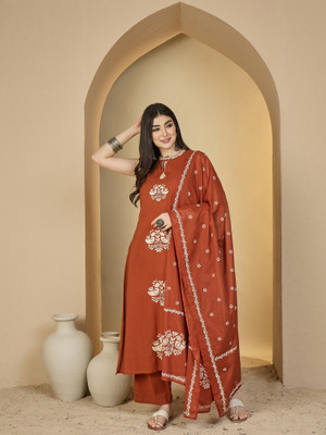 KIMAYRA Women Kurta Palazzo Dupatta Set