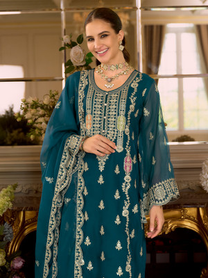 Indo Era Women Kurta Pant Dupatta Set
