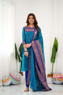 CynorFab Women Self Design, Woven Design, Embellished Anarkali Kurta(Multicolor)