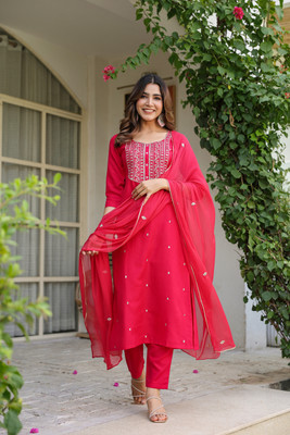 Aaghnya Fashion Women Kurta Pant Dupatta Set