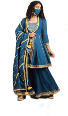 Garima Fashion Women Kurti Palazzo Dupatta Set