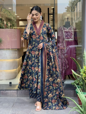 Zivitaa Women Kurti Palazzo Dupatta Set