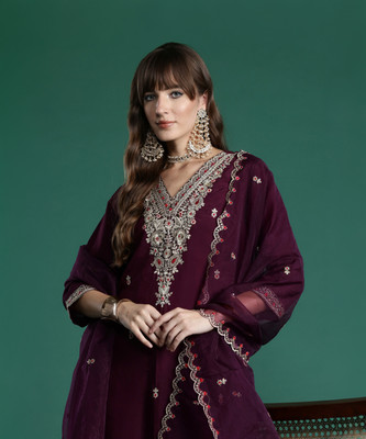 Indo Era Women Kurta Pant Dupatta Set