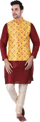JEXI Men Kurta Pyjama Ethnic Jacket Set