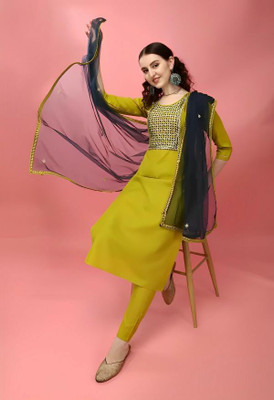 SILVER RABBIT Women Kurta Pant Dupatta Set