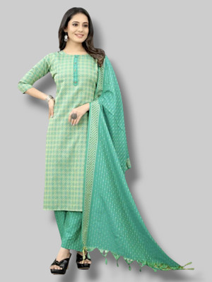 Queens Emporium Women Kurta Pant Dupatta Set