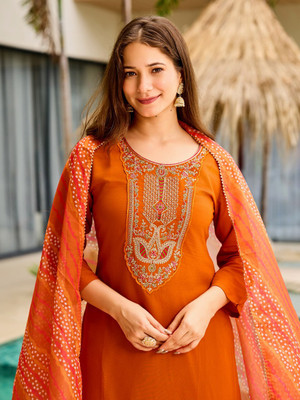 arma fab Embroidered Kurta, Trouser/Pant & Dupatta Set