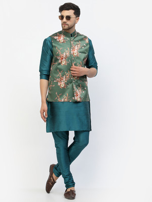 TS Lifestyle Men Kurta Churidar Ethnic Jacket Set