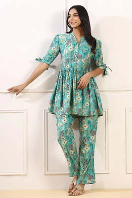 TRAHIMAM Women Kurti Palazzo Set