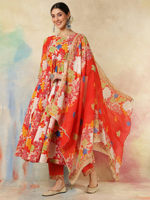 KIMAYRA Women Kurta Palazzo Dupatta Set