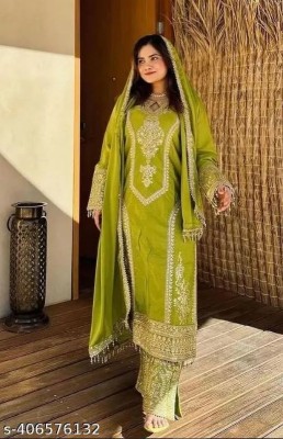 brulry Women Kurta Palazzo Dupatta Set