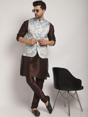 abeer fashion Men Kurta Pyjama Ethnic Jacket Set